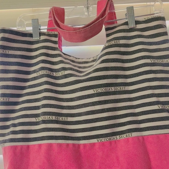 Victoria's Secret Tote Bag Canvas PINK rare vintage Travel Bag GREAT CONDITION!! - Picture 3 of 5